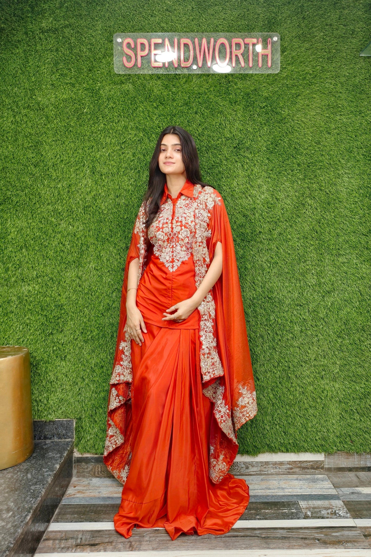 Beautiful Indo Western 3 piece Dress with Shrug