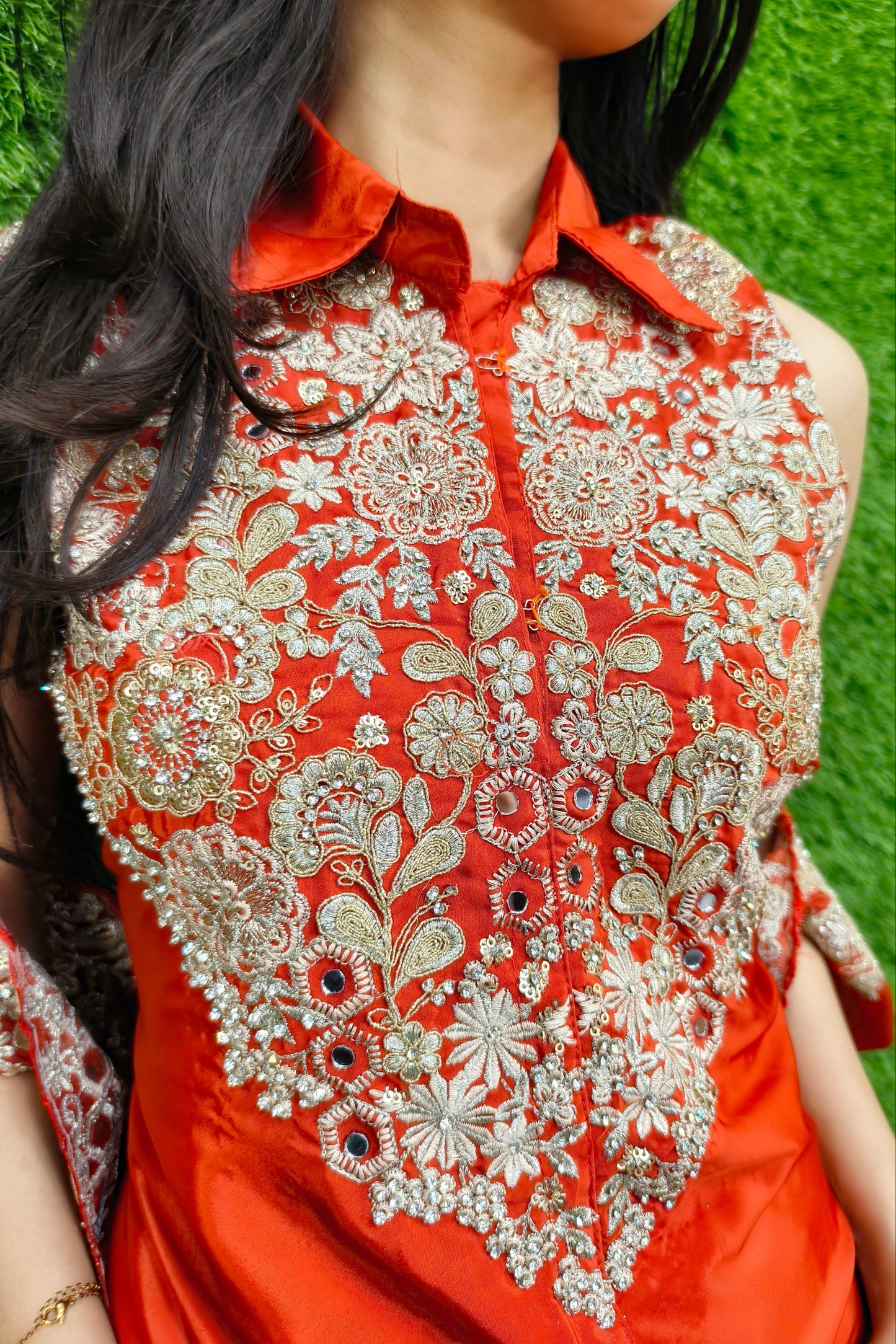Beautiful Indo Western 3 piece Dress with Shrug