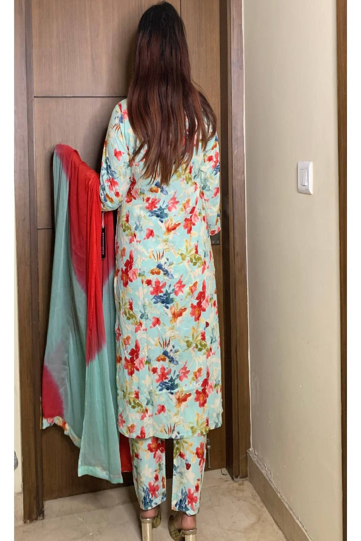 Straight cotton Printed Kurta Set in Mint Green-spendworthclothing-Color_Green,Color_Sea Green,Cotton-Suits-sets,cottonsuit sets,Free-Shipping,Material_Cotton,plazo suits,Speedy-Deliveries,suit sets