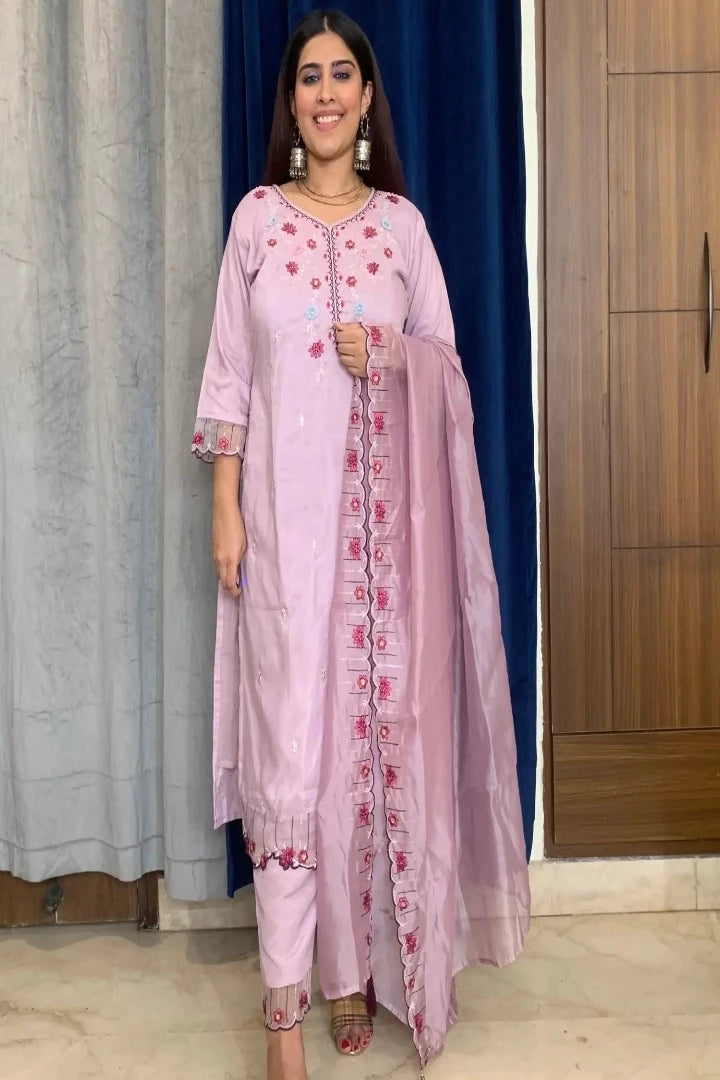 Silk Partywear Straight Embroidered Kurta Set With Duppatta In Mauve-spendworthclothing-Color_Mauve,Cotton-Suits-sets,cottonsuit sets,embroidered,Embroidery,Item Type_Cotton Suits Sets,Item Type_Plazo Suits,Material_Opada Silk,Material_Silk,multy embroidered,Plazo-Suits,SUIT SET,SUIT-SETS