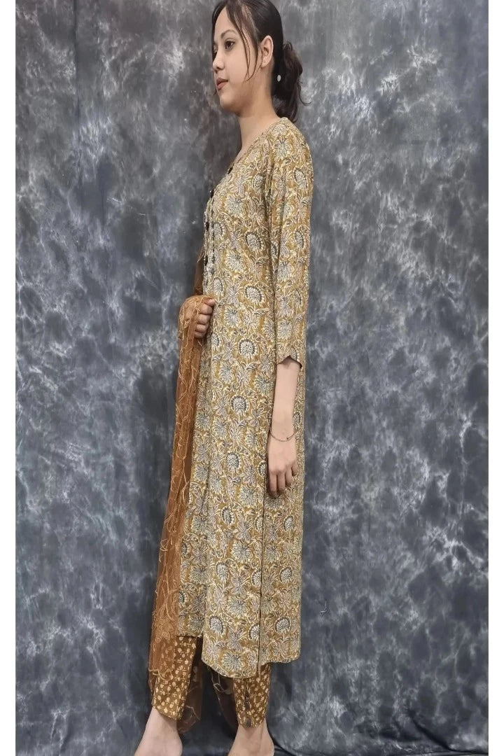 Viscouse Straight Kurta Set With Embroidered Duppatta in Brown-spendworthclothing-Brown,Color_Chocolate Brown,Cotton-Suits-sets,cottonsuit sets,Free-Shipping,Item Type_Cotton Suits Sets,Item Type_Plazo Suits,Plazo-Suits,SPEEDY DELIVERIES,SUIT SET,SUIT-SETS