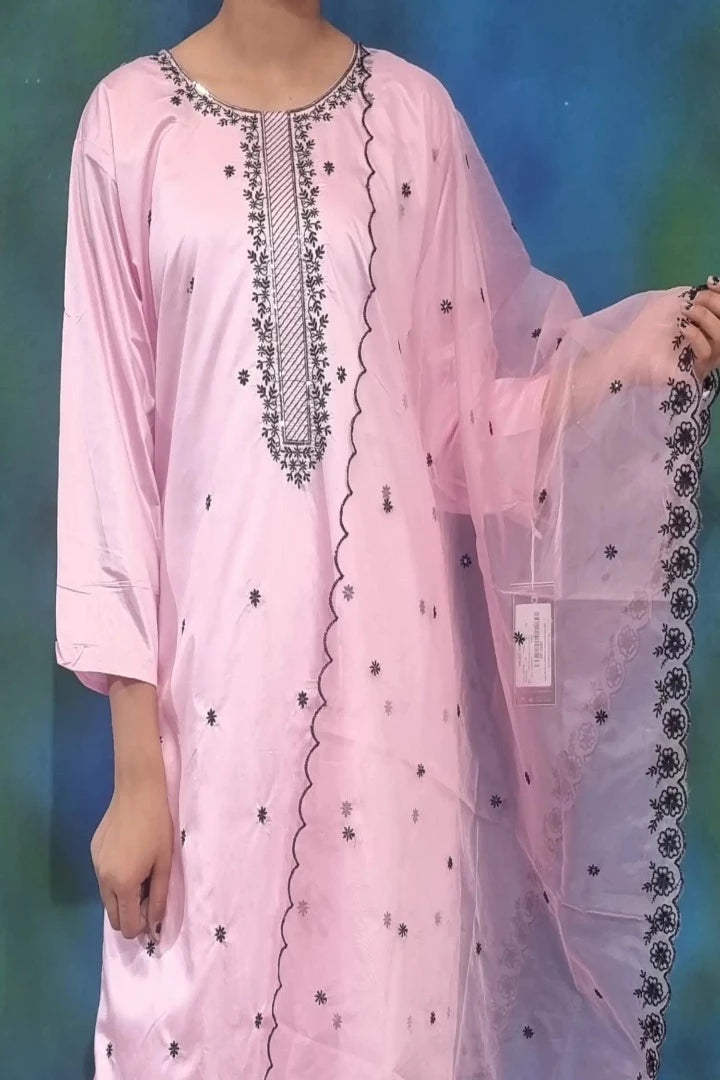 Silk Partywear Straight Kurta Set With Embroidery Detailing In Pink-spendworthclothing-Color_Lemon Yellow,Color_Off White,Color_Pink,Color_Sky Blue,Color_Yellow,Cotton-Suits-sets,Item Type_Plazo Suits,Plazo-Suits,SUIT SET,SUIT-SETS