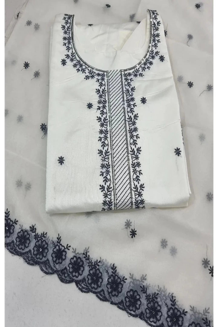Silk Partywear Straight Kurta Set With Embroidery Detailing In Pink-spendworthclothing-Color_Lemon Yellow,Color_Off White,Color_Pink,Color_Sky Blue,Color_Yellow,Cotton-Suits-sets,Item Type_Plazo Suits,Plazo-Suits,SUIT SET,SUIT-SETS