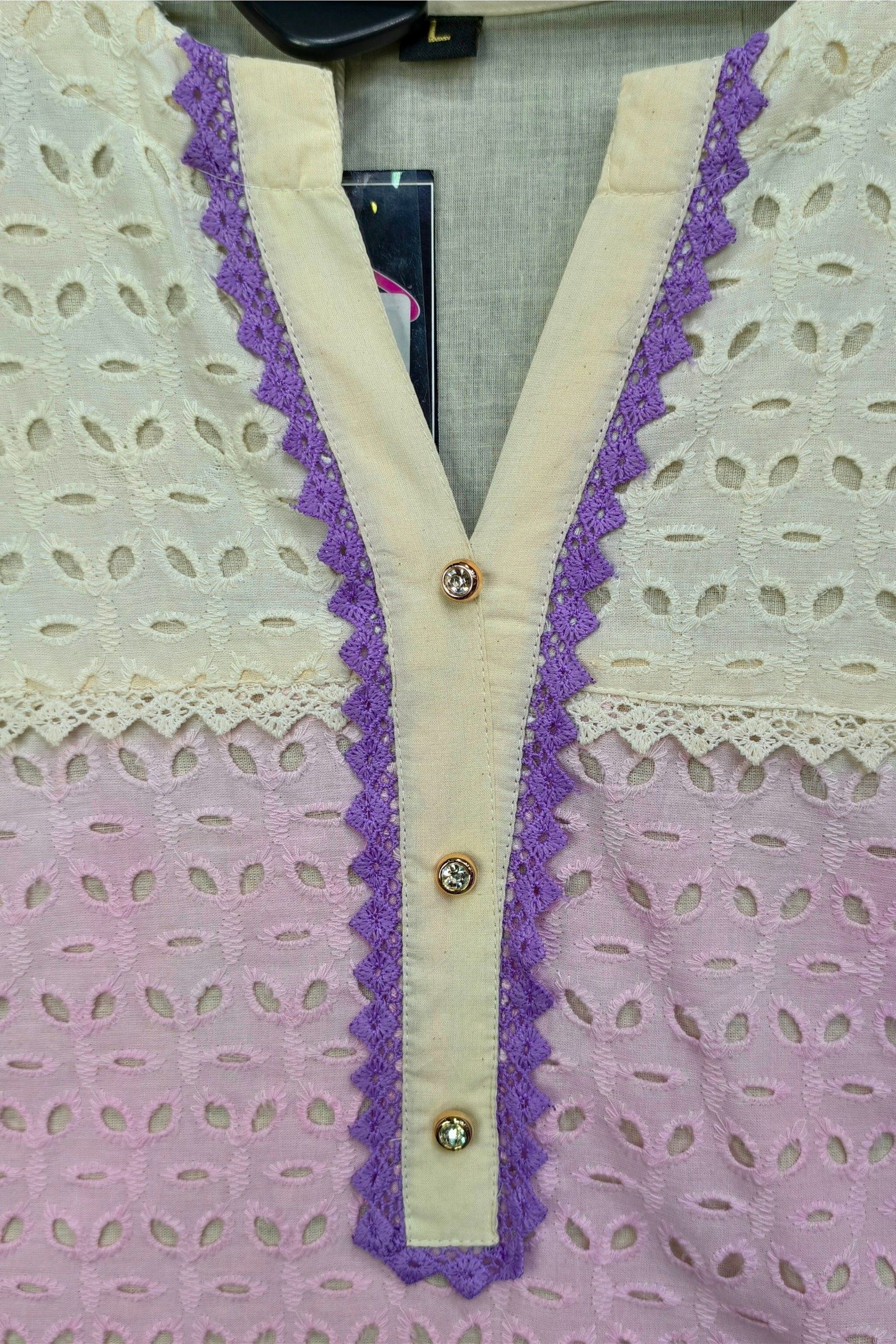 Ombre Chiffli Work Pure Cotton Cord Set