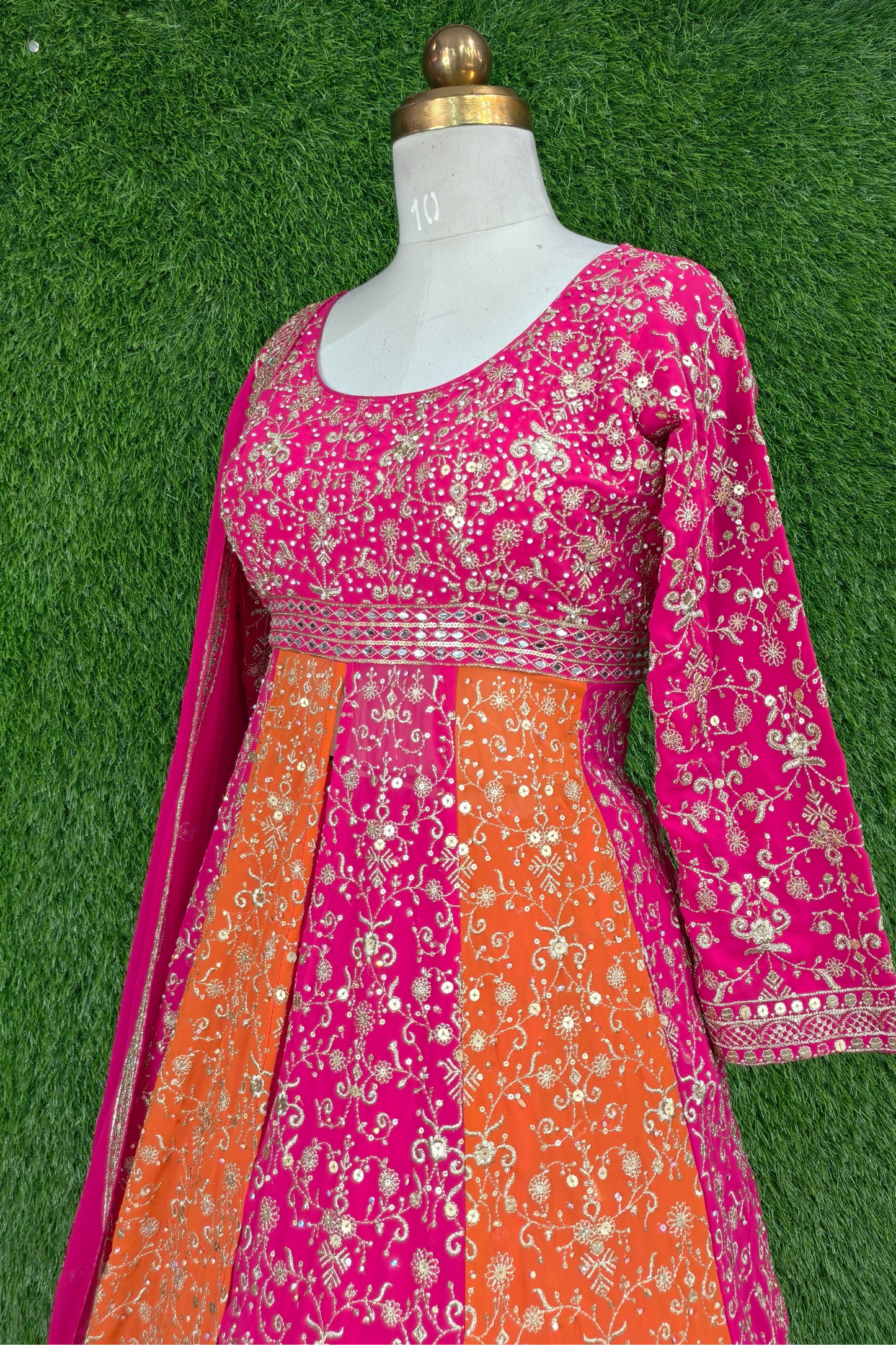 Stylish Partywear Front Cut Indo-western Dress