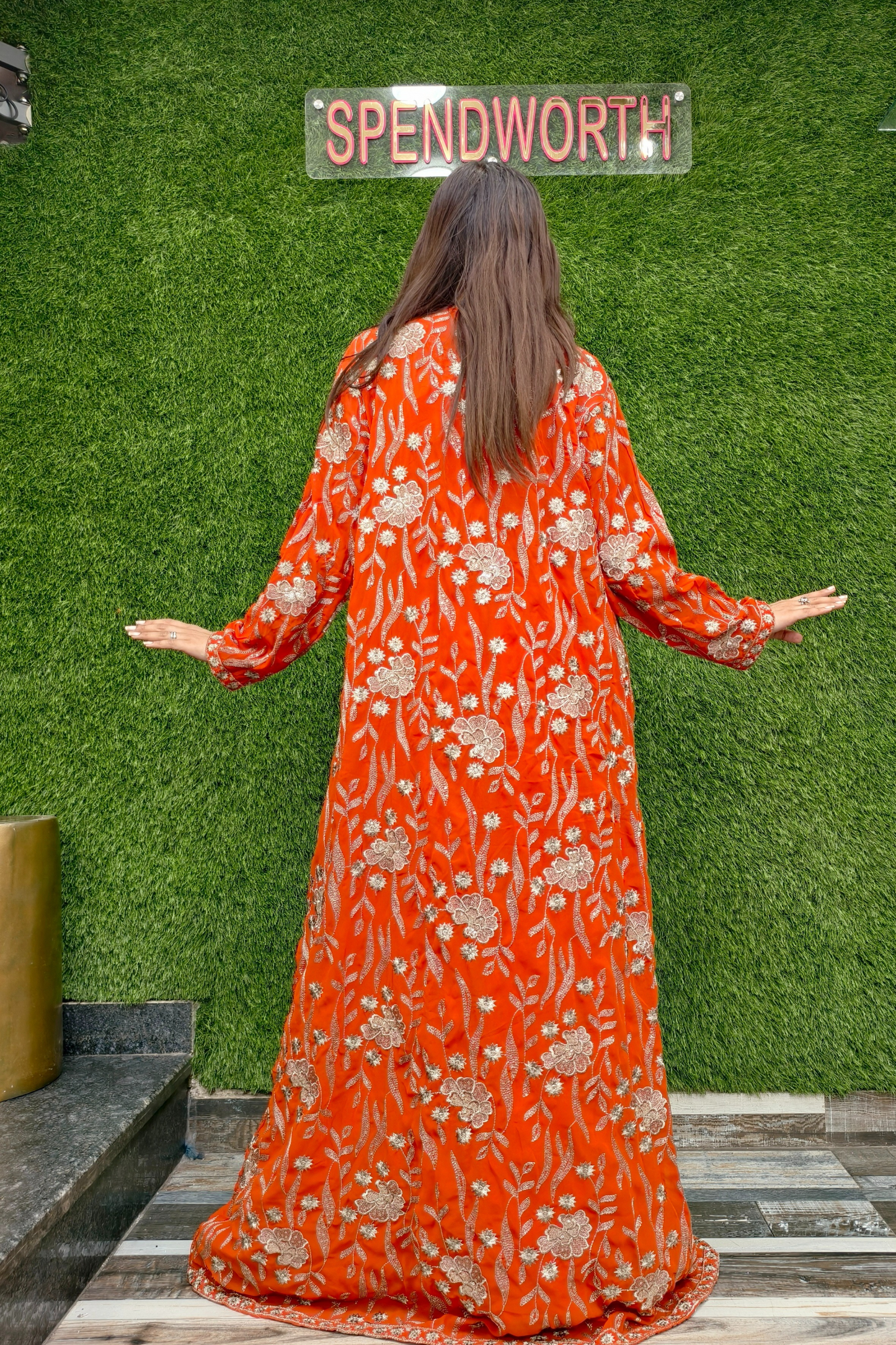 Embroidered Indo Western 3 piece dress
