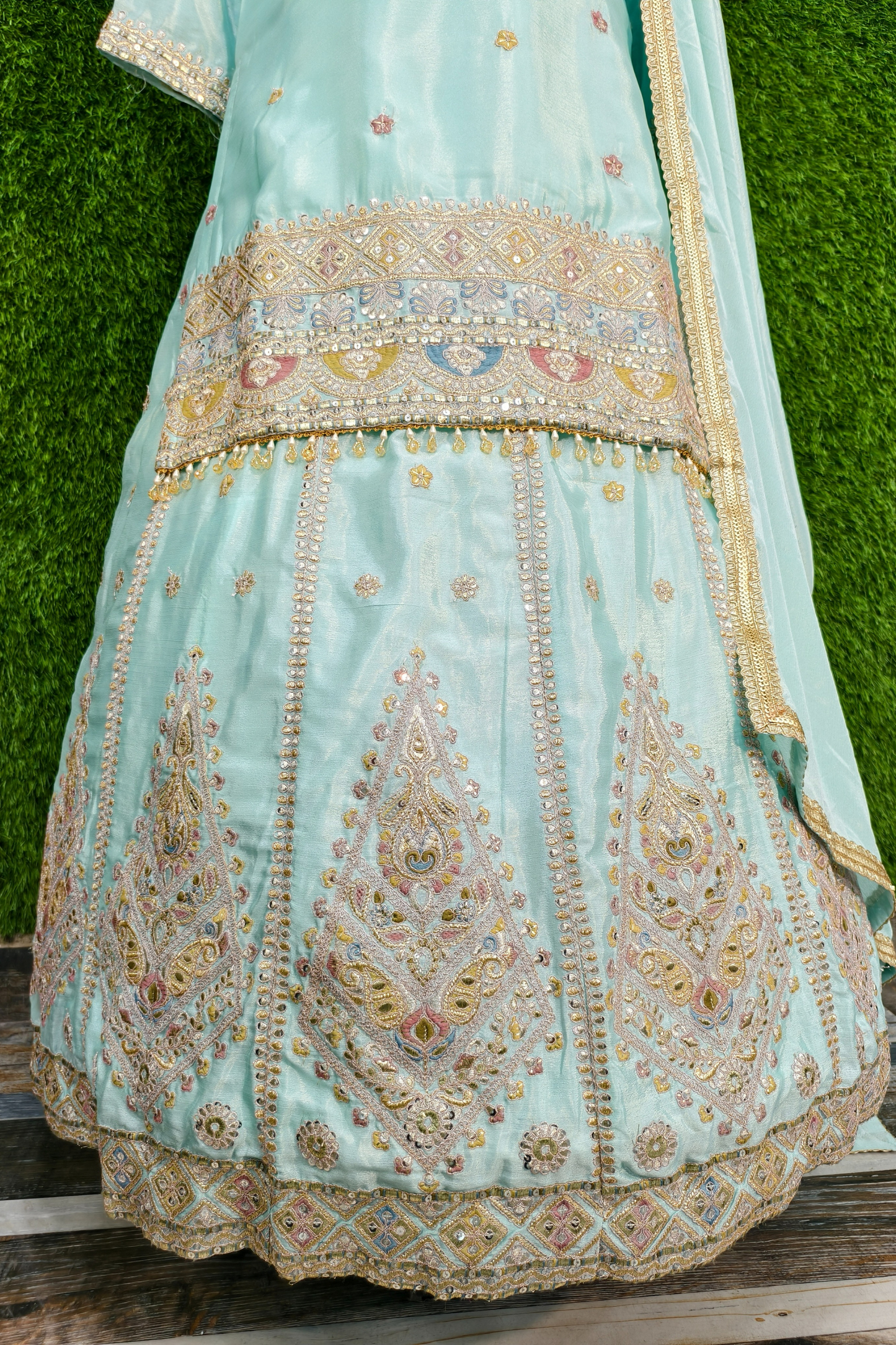 Indo Western Ethnic Wear Dress in Chinnon Silk