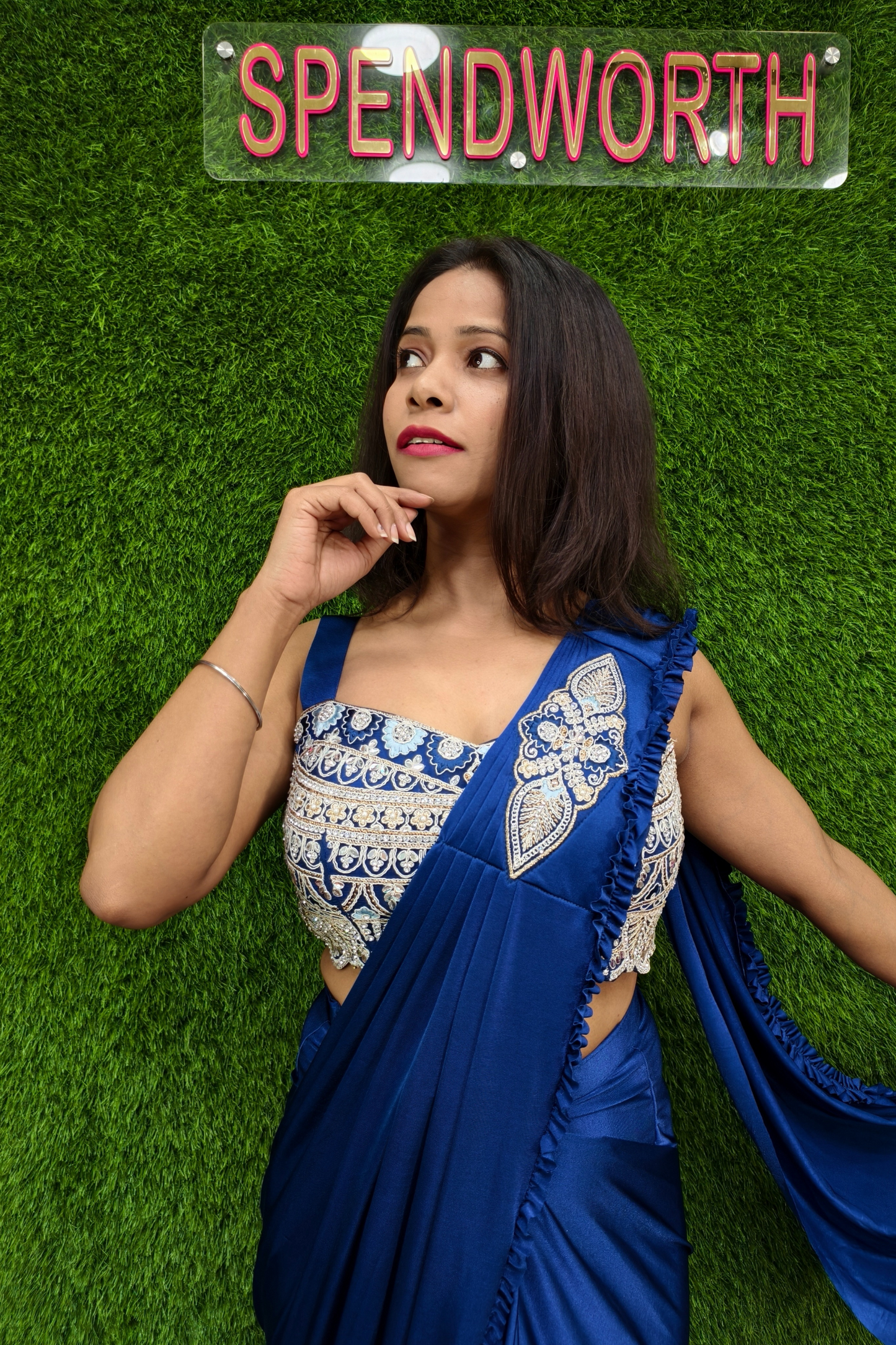 Indo Western dress with shrug