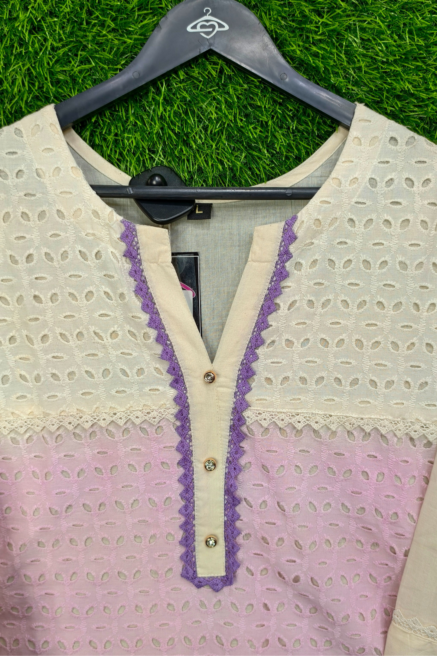 Ombre Chiffli Work Pure Cotton Cord Set