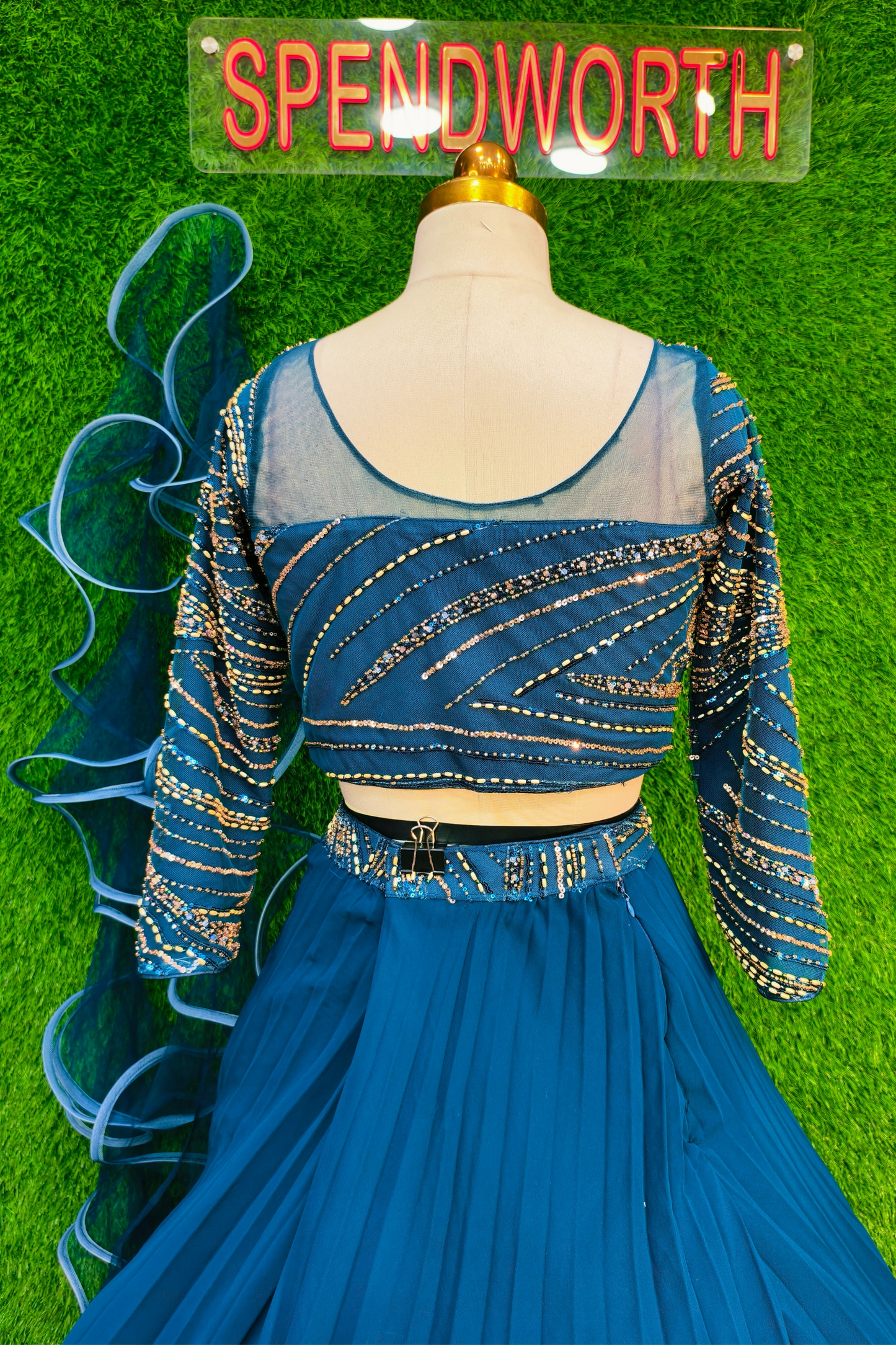 Designer Full Sleeve Girlish Blouse Lehenga set