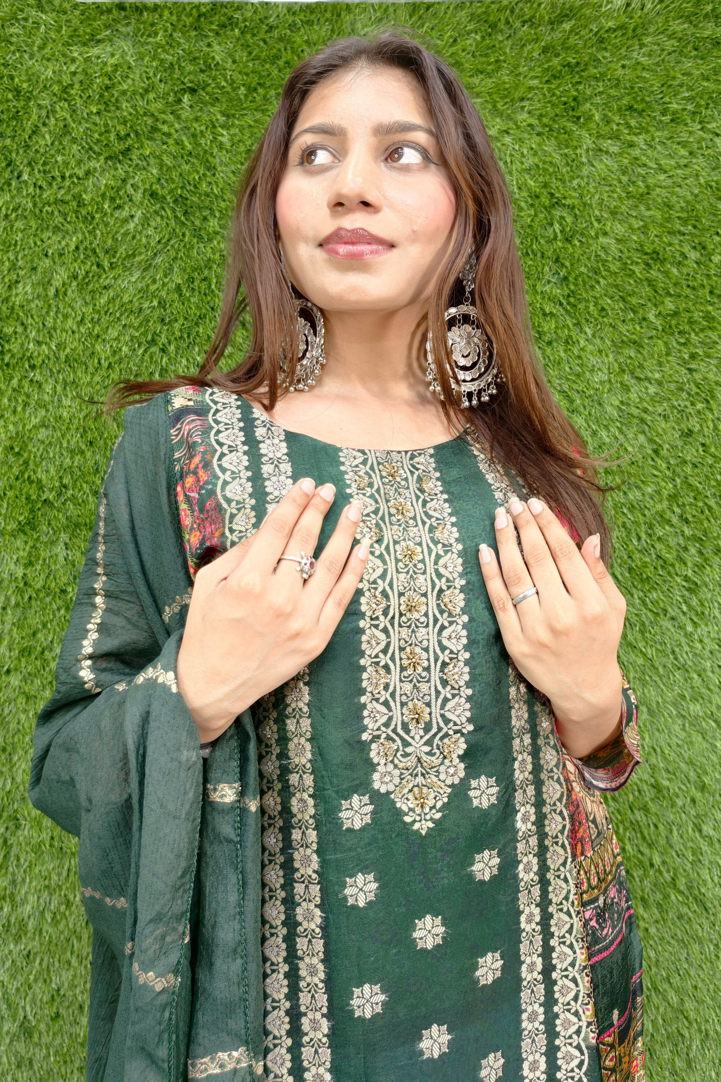 Pure Banarasi Silk Straight Pakistani suit