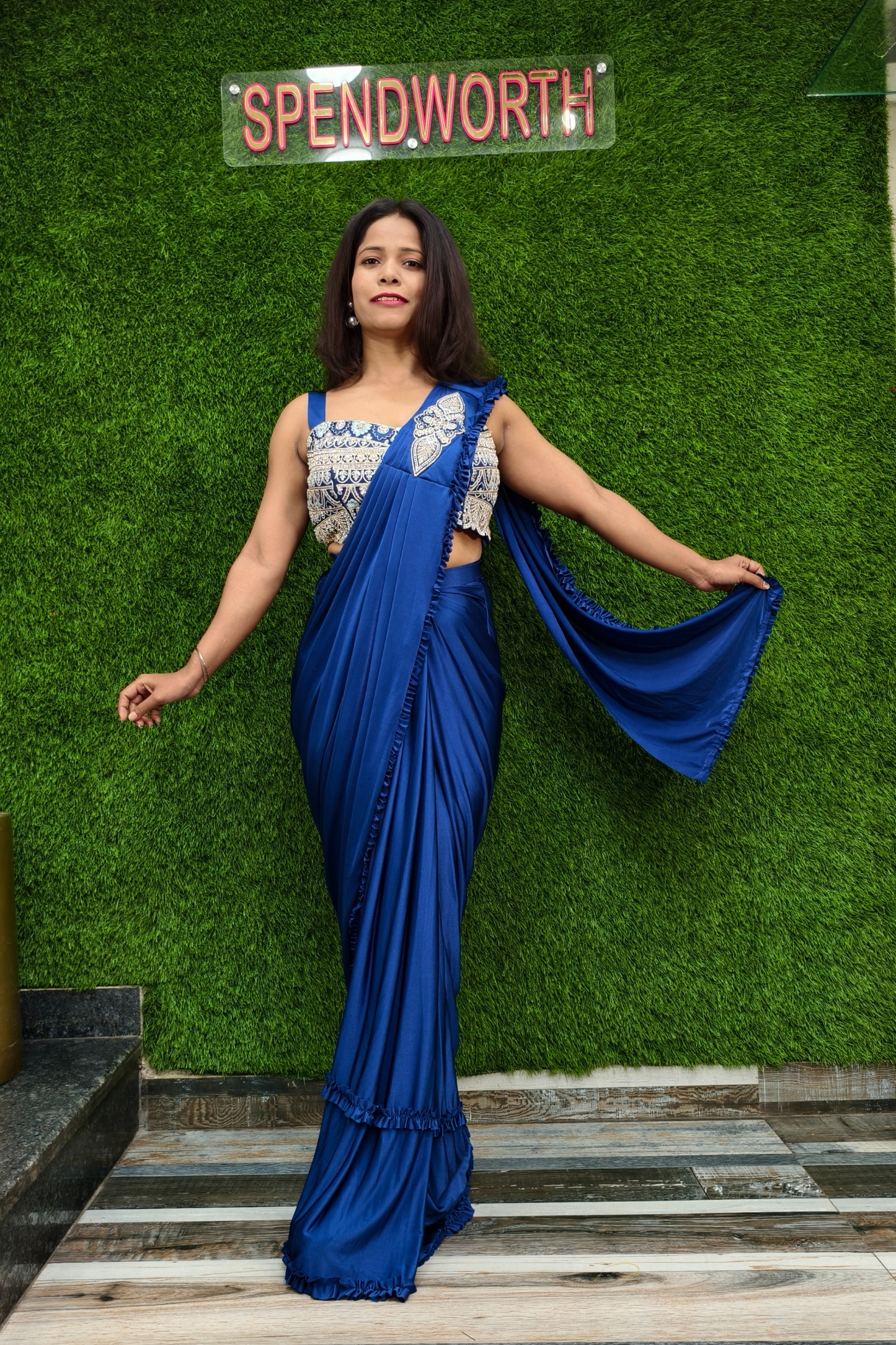 Indo Western dress with shrug