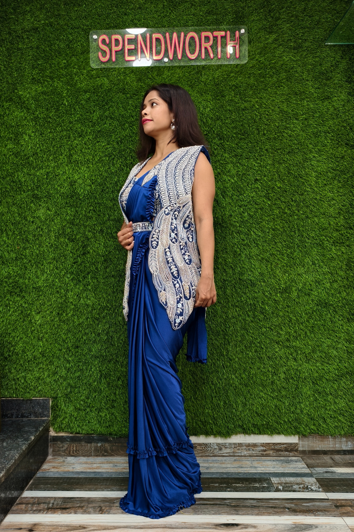 Indo Western dress with shrug
