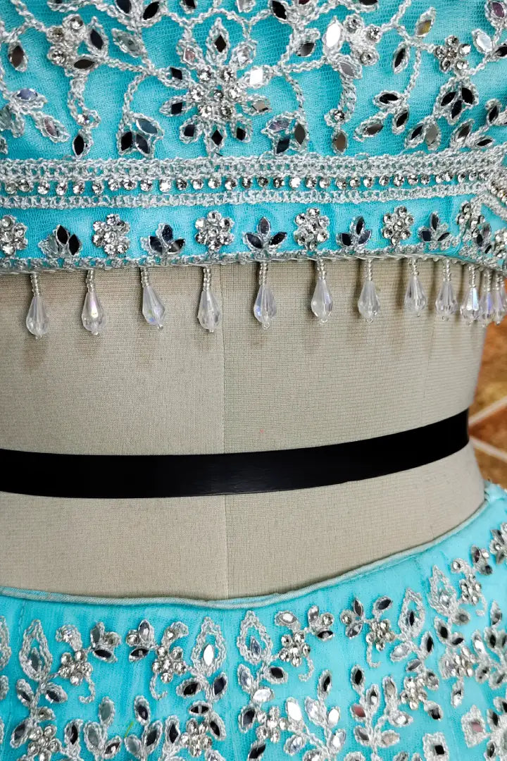 Heavy Embroidered Lehenga Choli In Sky Blue