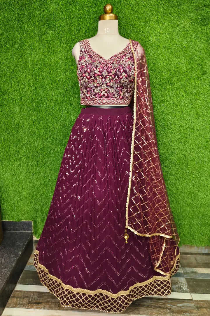 Stylish Blouse Partywear lehenga Choli In Georgette
