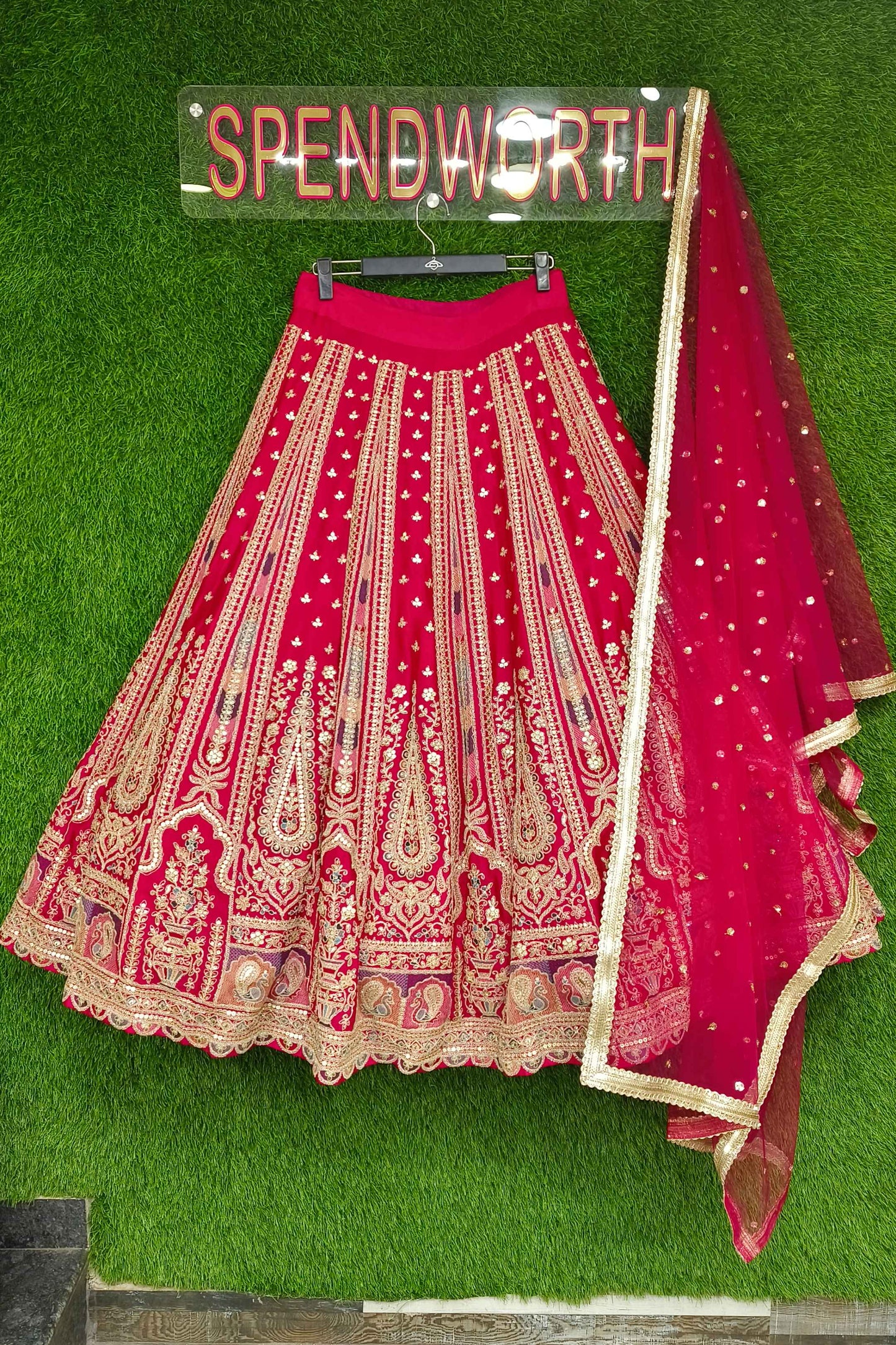 Straight Shirt With heavy Embroidered lehenga Indo Western Dress In Chinnon Silk With Duppatta