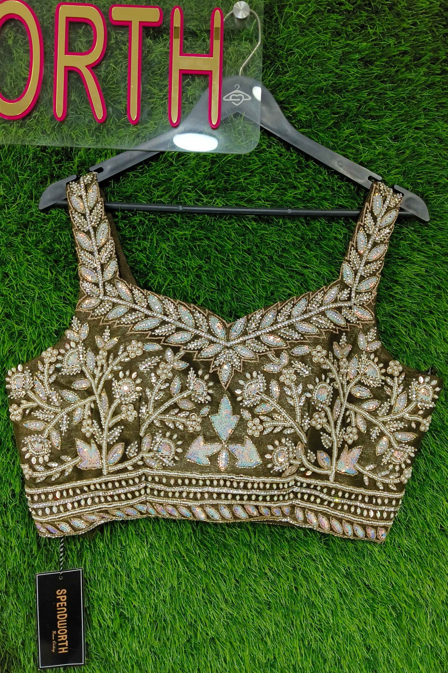 Hand Work Designer Blouse Ready to Wear Drape Saree In Imported Shimmer Fabric With Waist Belt Embroidery