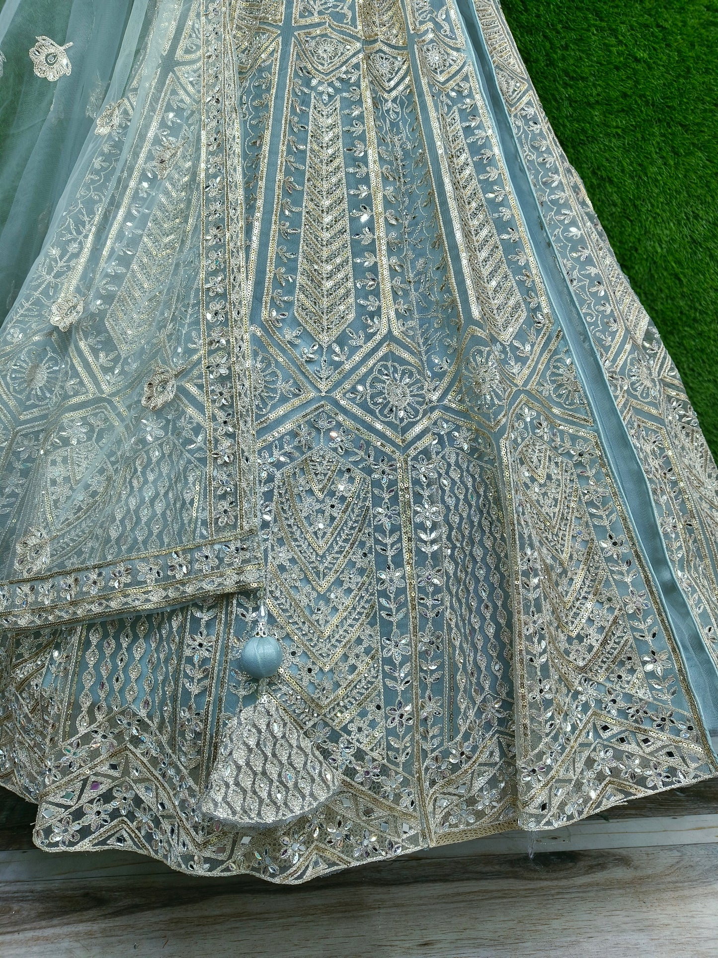 Beautiful Corset Style Embroidered Indowestern Anarkali Dress With Front Cut Designing