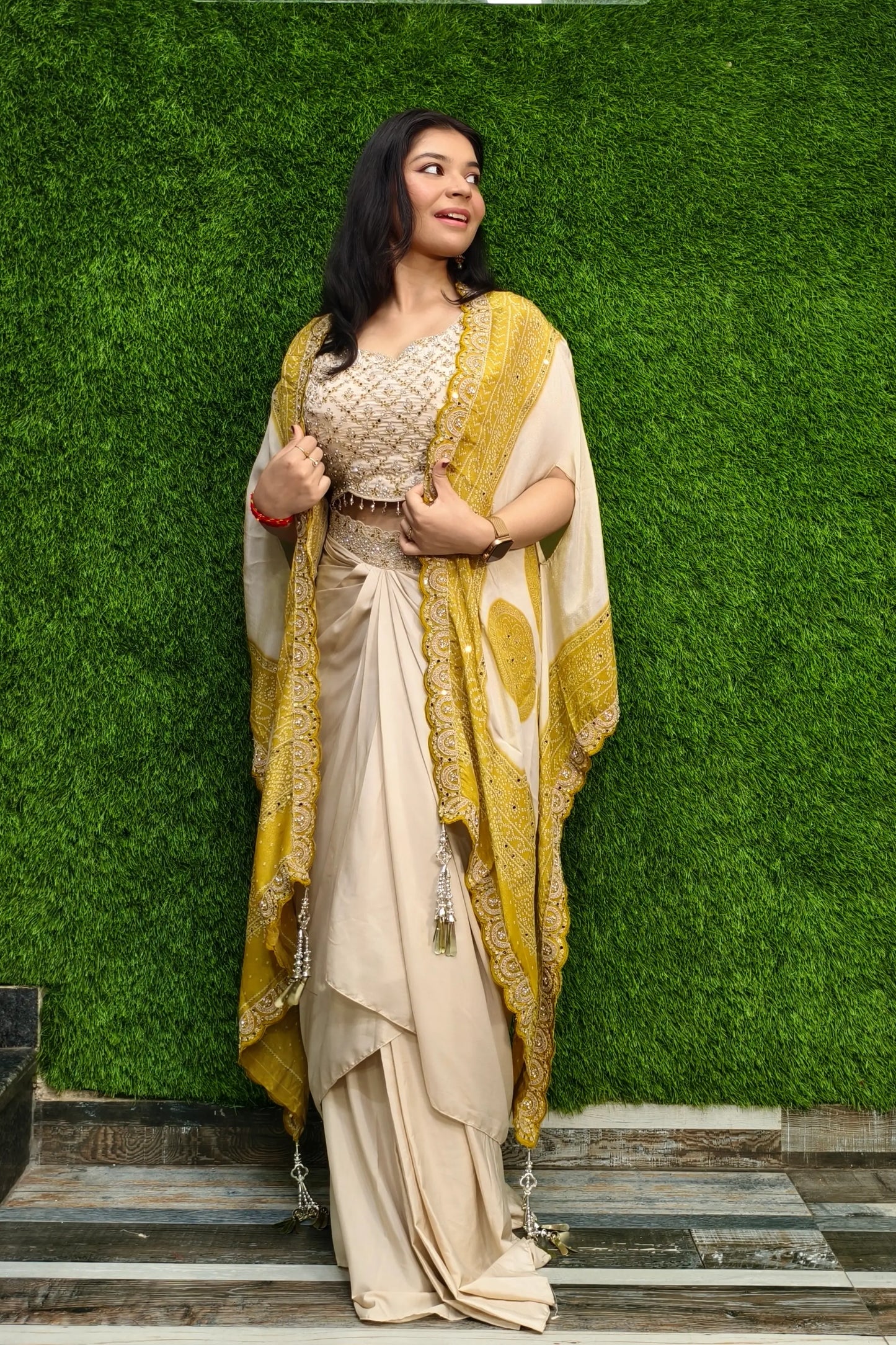 3 Piece Indo western Dress For Haldi Ceremony