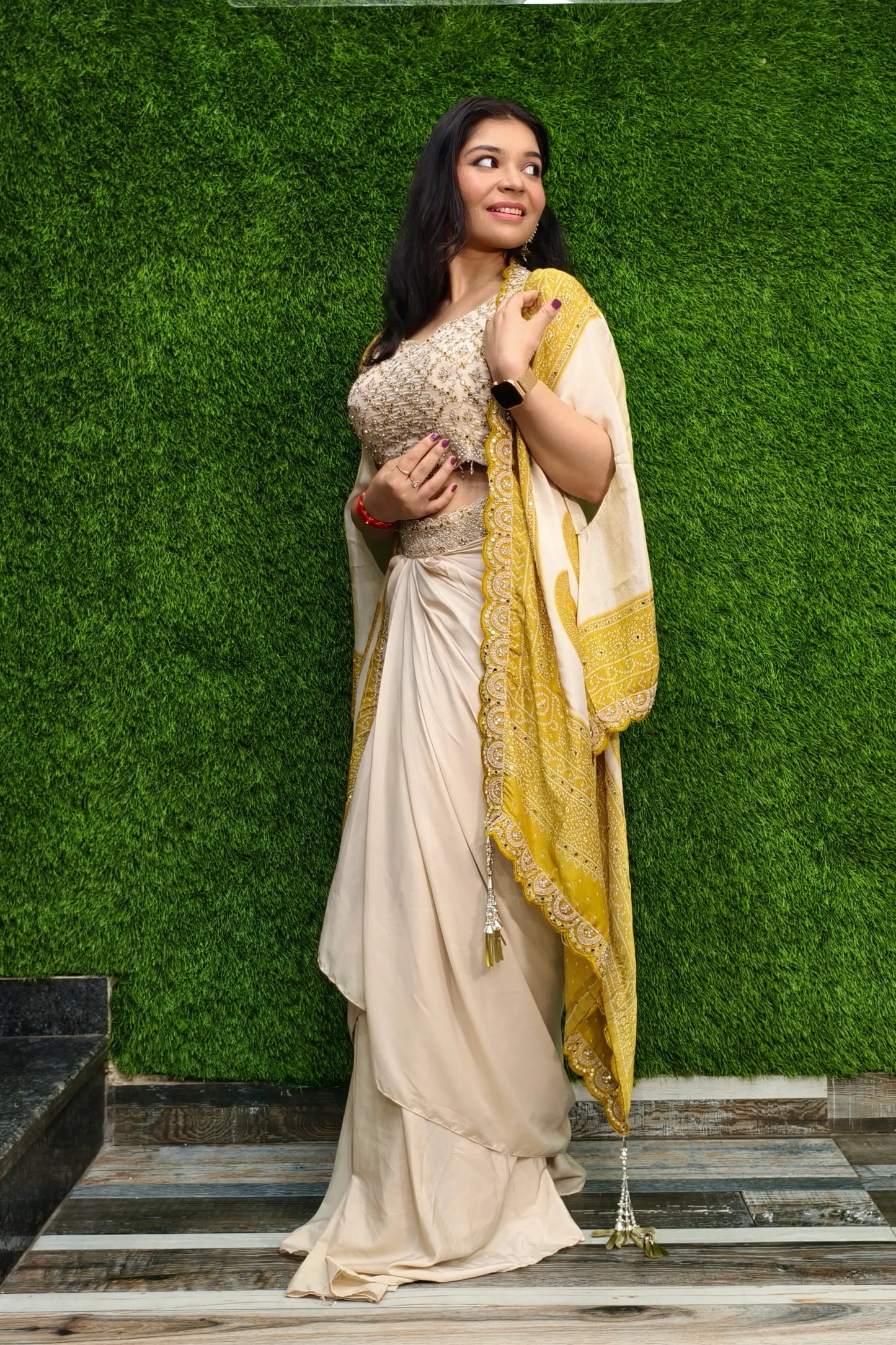 3 Piece Indo western Dress For Haldi Ceremony