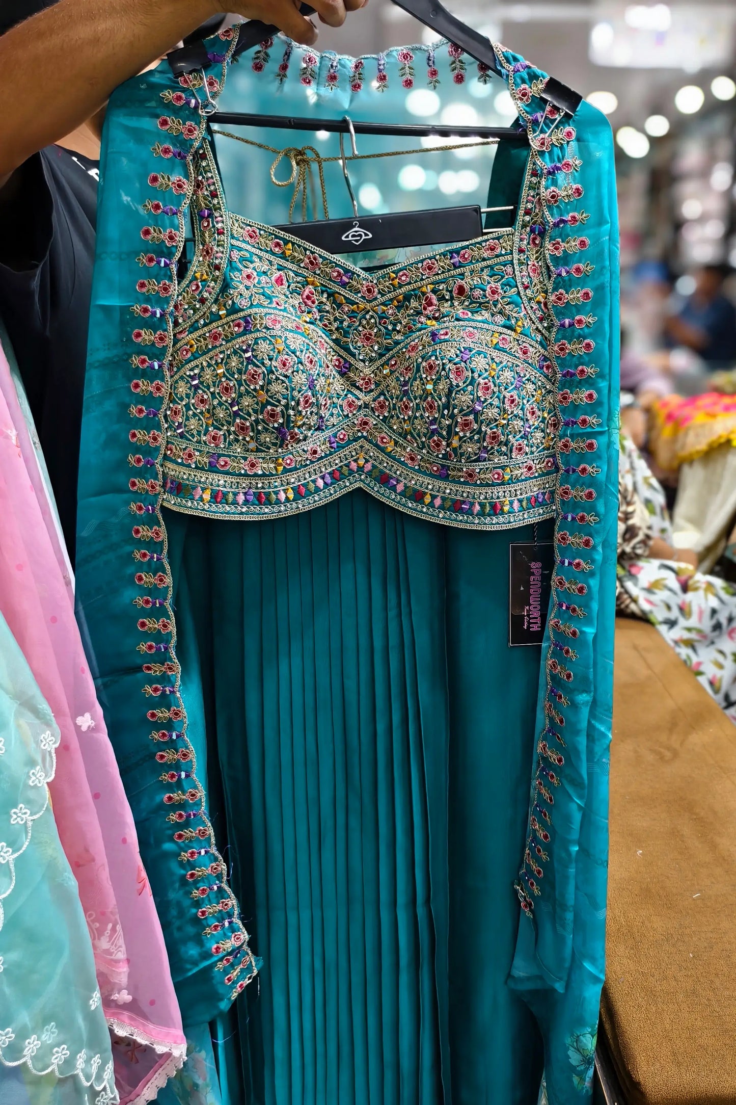 Indo Western Dress With Shrug In Purple