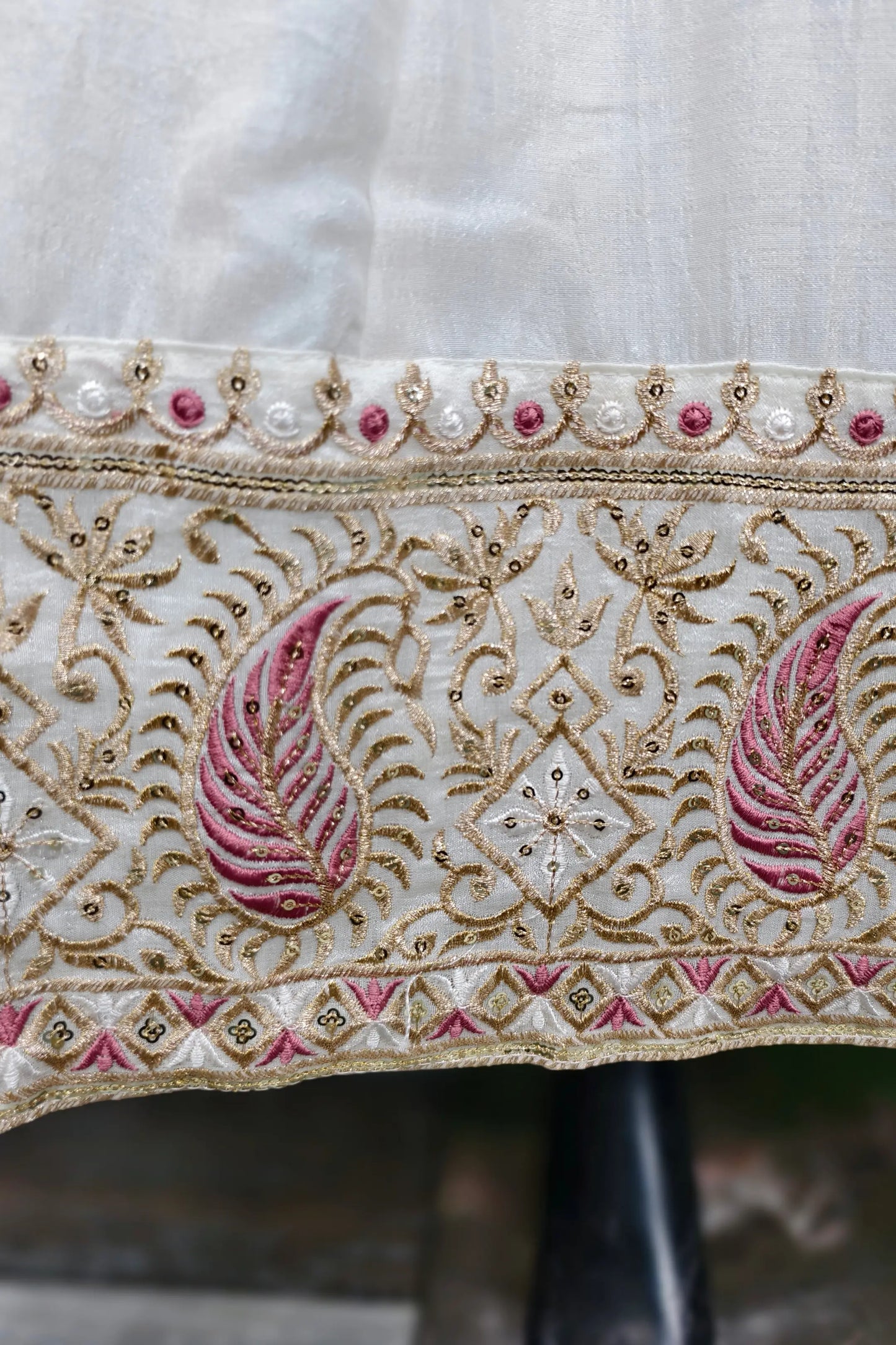 Silk Embroidered Anarkalis With Contrast Duppattas