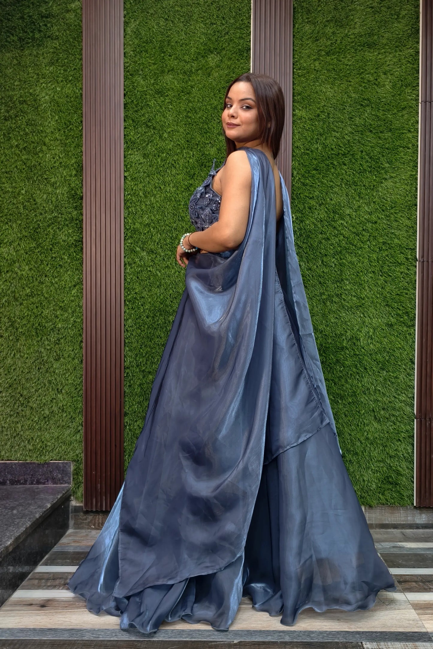 Beautiful Spaghetti Style Designer Lehenga Choli In Organza