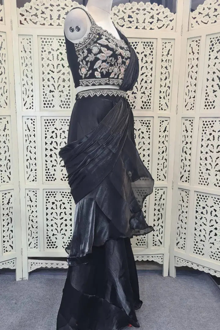Readymade Partywear Ruffle Saree