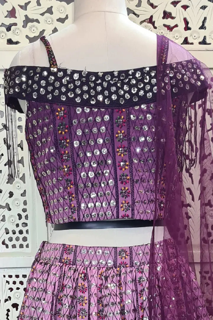 Western Dress In Wine Colour in Tie Die