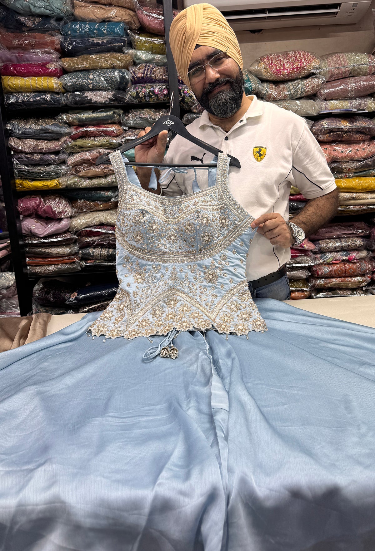 Spaghetti Style Cord-set Sharara Suit with Backless Top & Dupatta