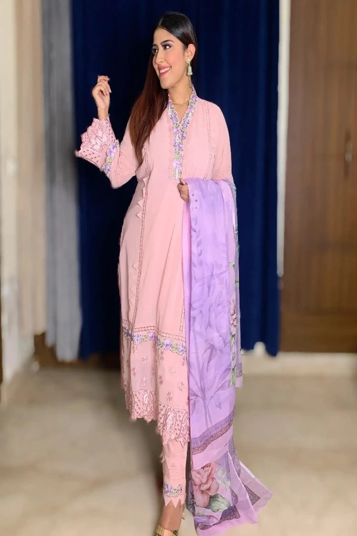 Pakistani Style Kurta Set With Duppatta In Pink-spendworthclothing-Color_Pink,Cotton-Suits-sets,cottonsuit sets,Item Type_Cotton Suits Sets,Item Type_Plazo Suits,Kurta Sets,pink,Plazo-Suits,SUIT SET,SUIT-SETS