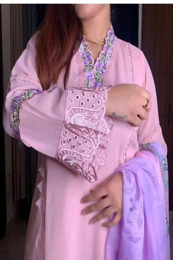 Pakistani Style Kurta Set With Duppatta In Pink-spendworthclothing-Color_Pink,Cotton-Suits-sets,cottonsuit sets,Item Type_Cotton Suits Sets,Item Type_Plazo Suits,Kurta Sets,pink,Plazo-Suits,SUIT SET,SUIT-SETS