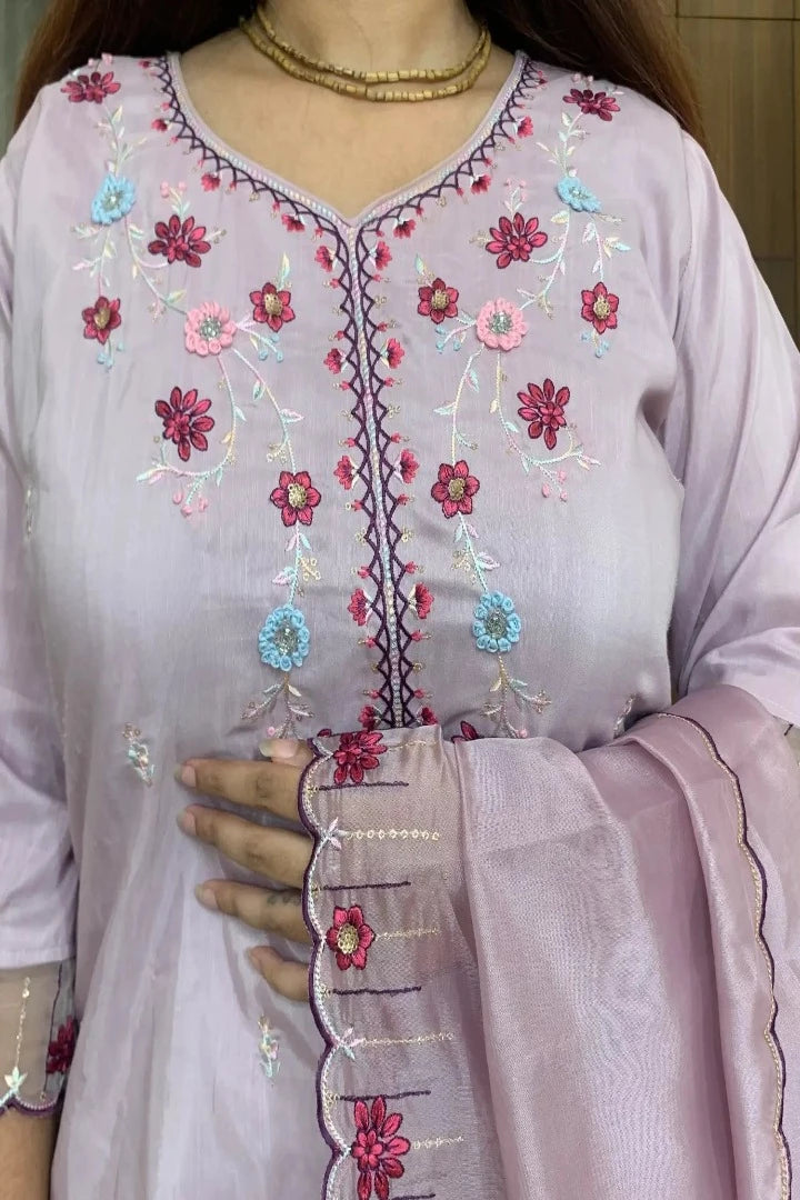 Silk Partywear Straight Embroidered Kurta Set With Duppatta In Mauve-spendworthclothing-Color_Mauve,Cotton-Suits-sets,cottonsuit sets,embroidered,Embroidery,Item Type_Cotton Suits Sets,Item Type_Plazo Suits,Material_Opada Silk,Material_Silk,multy embroidered,Plazo-Suits,SUIT SET,SUIT-SETS
