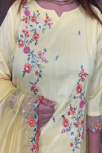 Silk Multi Embroidery Kurta Set With Embroidered Duppatta in Lemon-spendworthclothing-Color_Lemon,Color_Lemon Yellow,Cotton-Suits-sets,cottonsuit sets,embroidered,Embroidery,Item Type_Cotton Suits Sets,Item Type_Plazo Suits,Material_Silk,multy embroidered,Plazo-Suits,Speedy-Deliveries,SUIT SET,SUIT-SETS