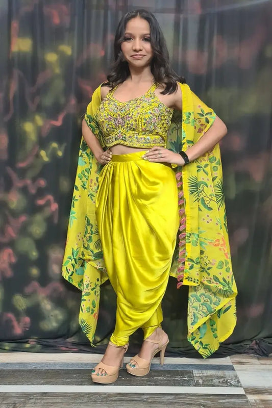 3 piece top long dress
