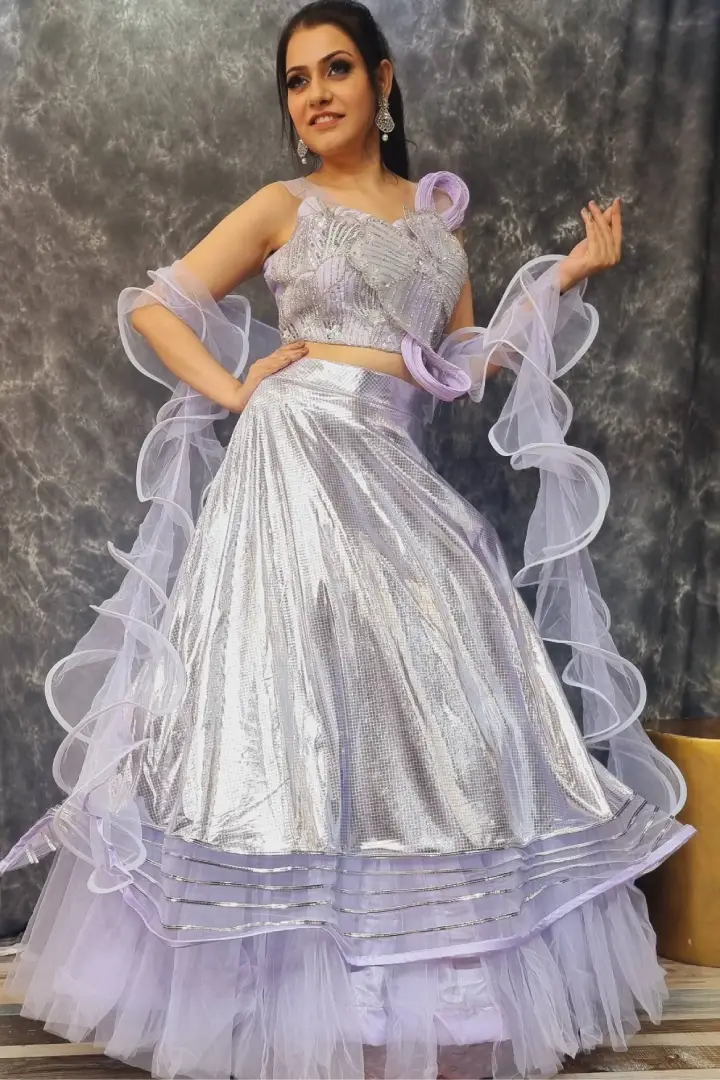 Lehenga Choli - Wedding Wear Designer Crop Top With Skirt Duppta  Manufacturer from Surat