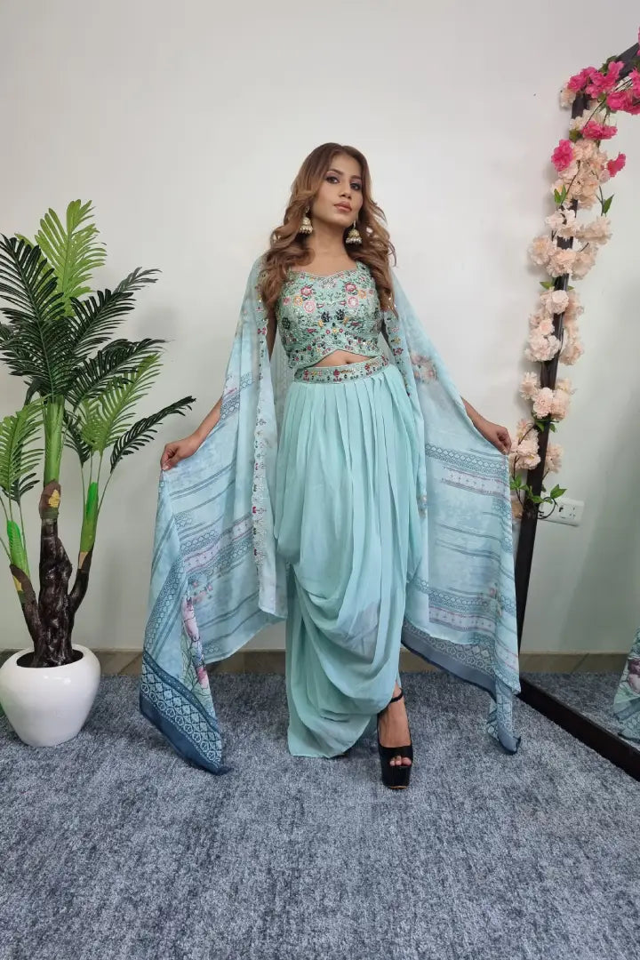 Indo western shrug dress best sale