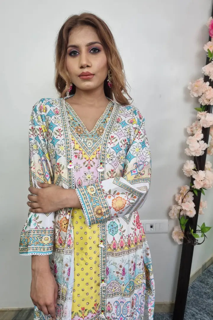 Plazo 2025 shrug dress