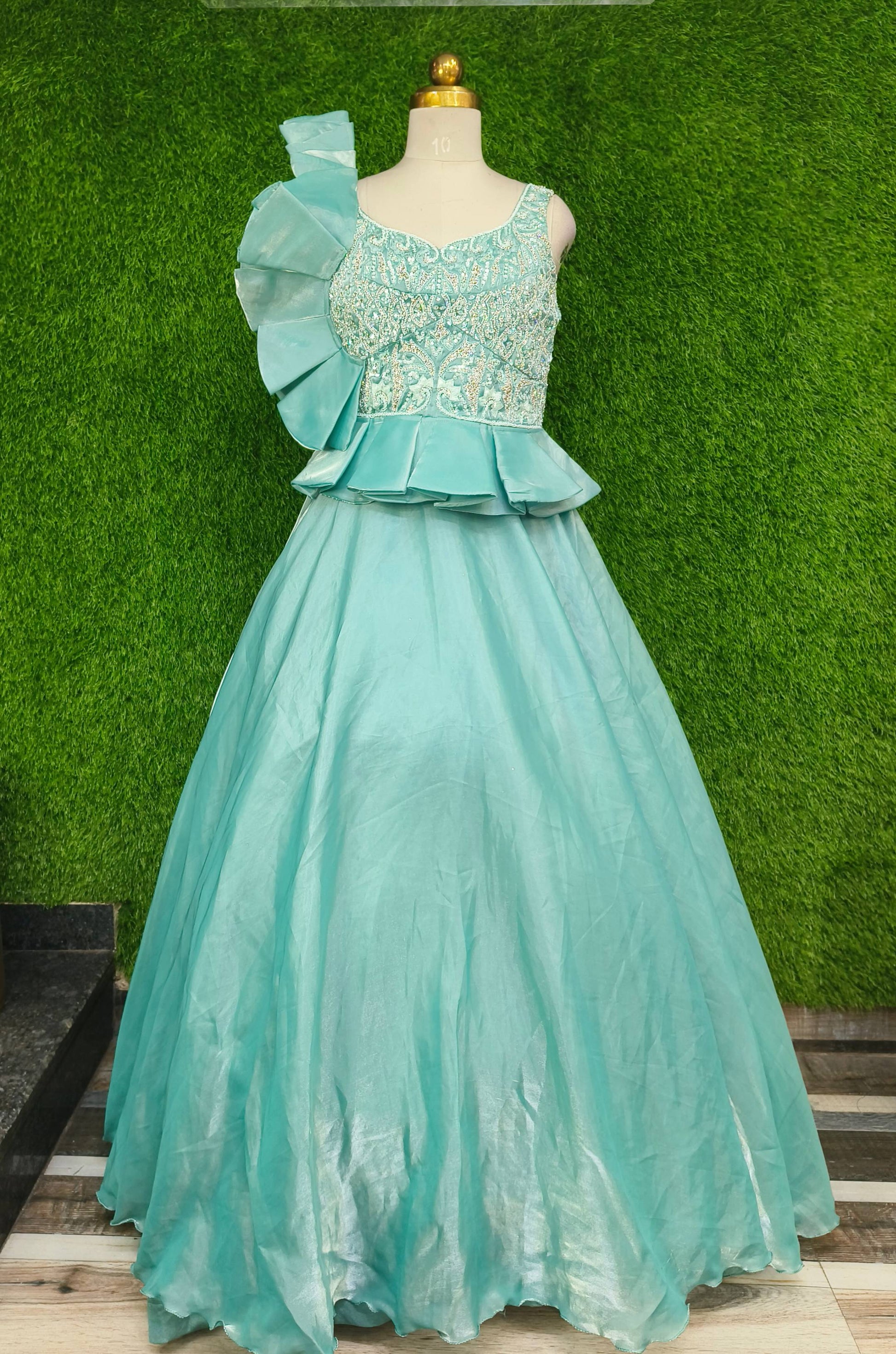 designer one piece dress Designs One Piece Gown Long Partywear Long Dresses Maharani Designer Boutique