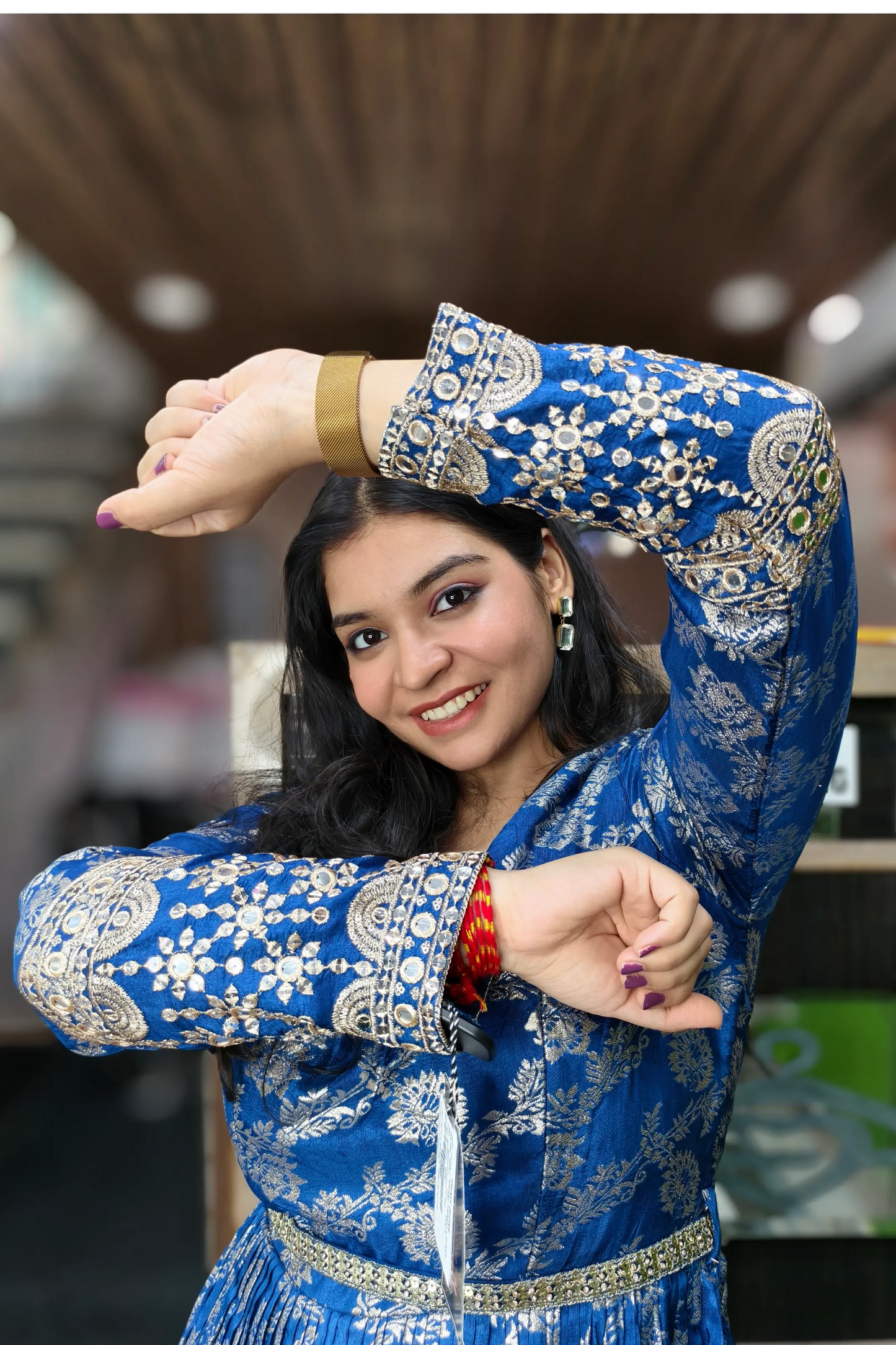 Beautiful Anarkali Dress With duppatta In  Pure Banarasi