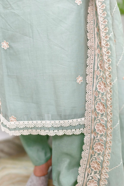 Straight Pakistani Partywear Suit With Organza Duppatta