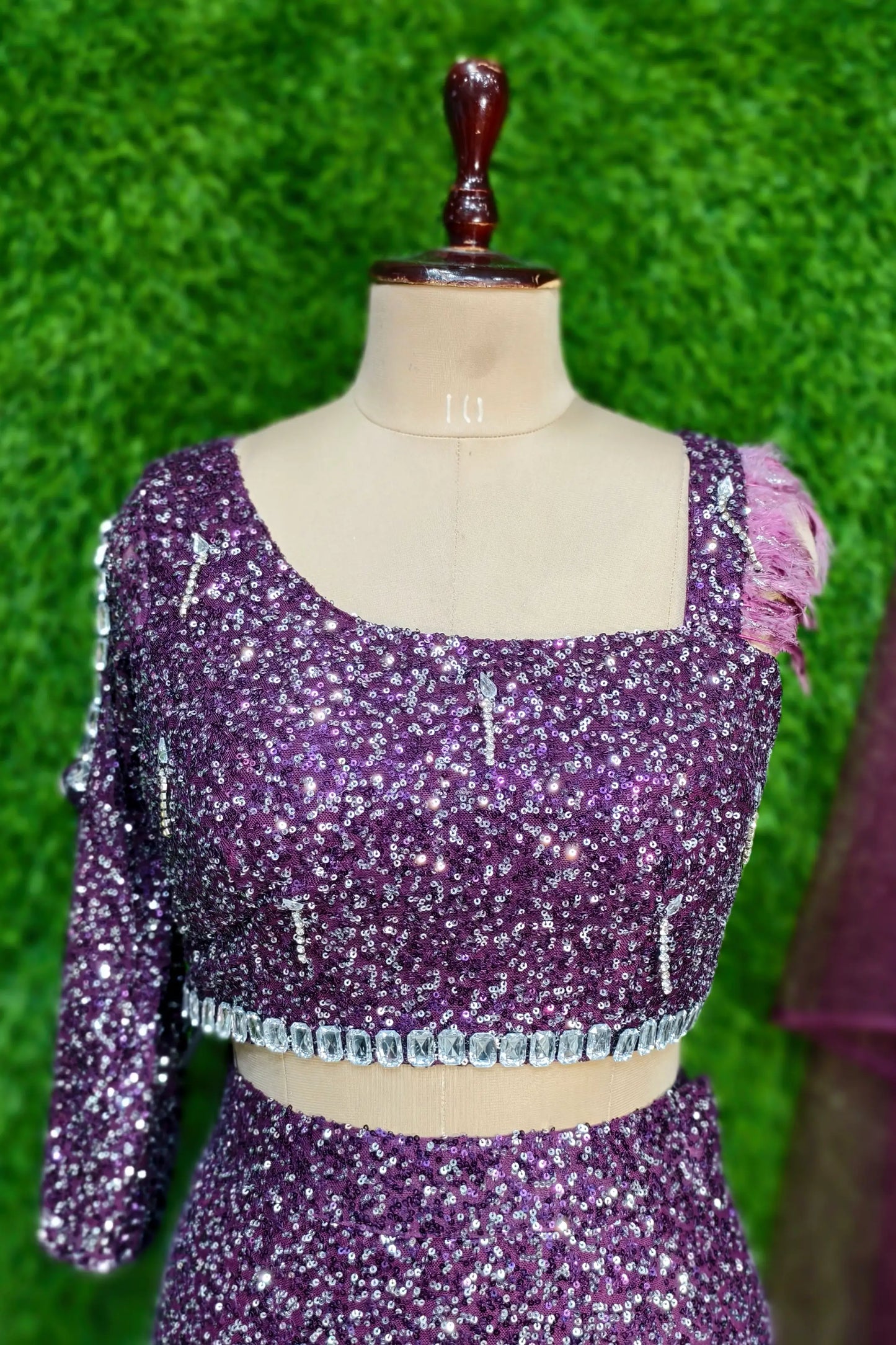 Beautiful Fishcut Dress In Full Sequence And Stone Work Embellishment