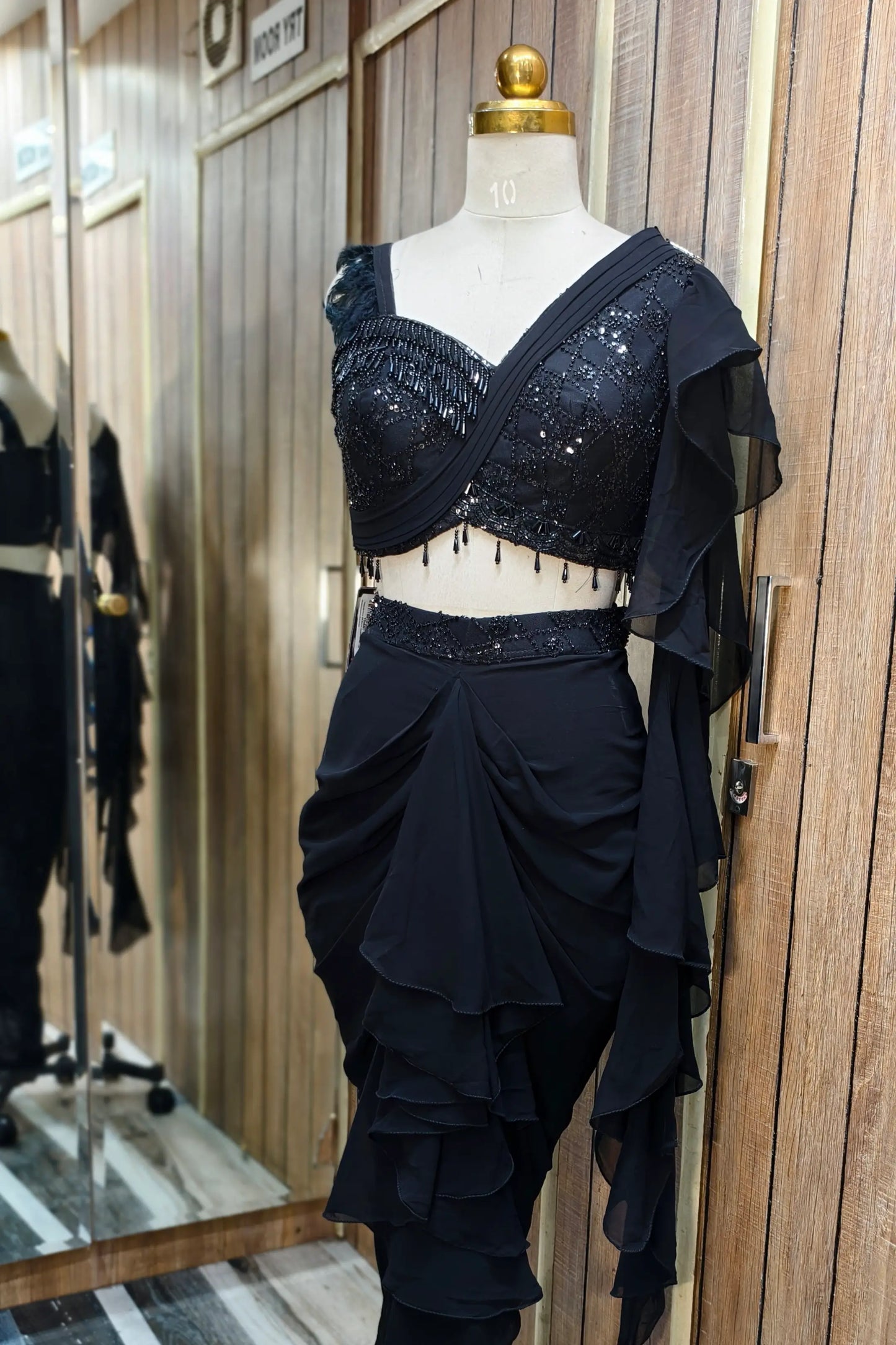 Beautiful Cowl Style Indo Western Dress