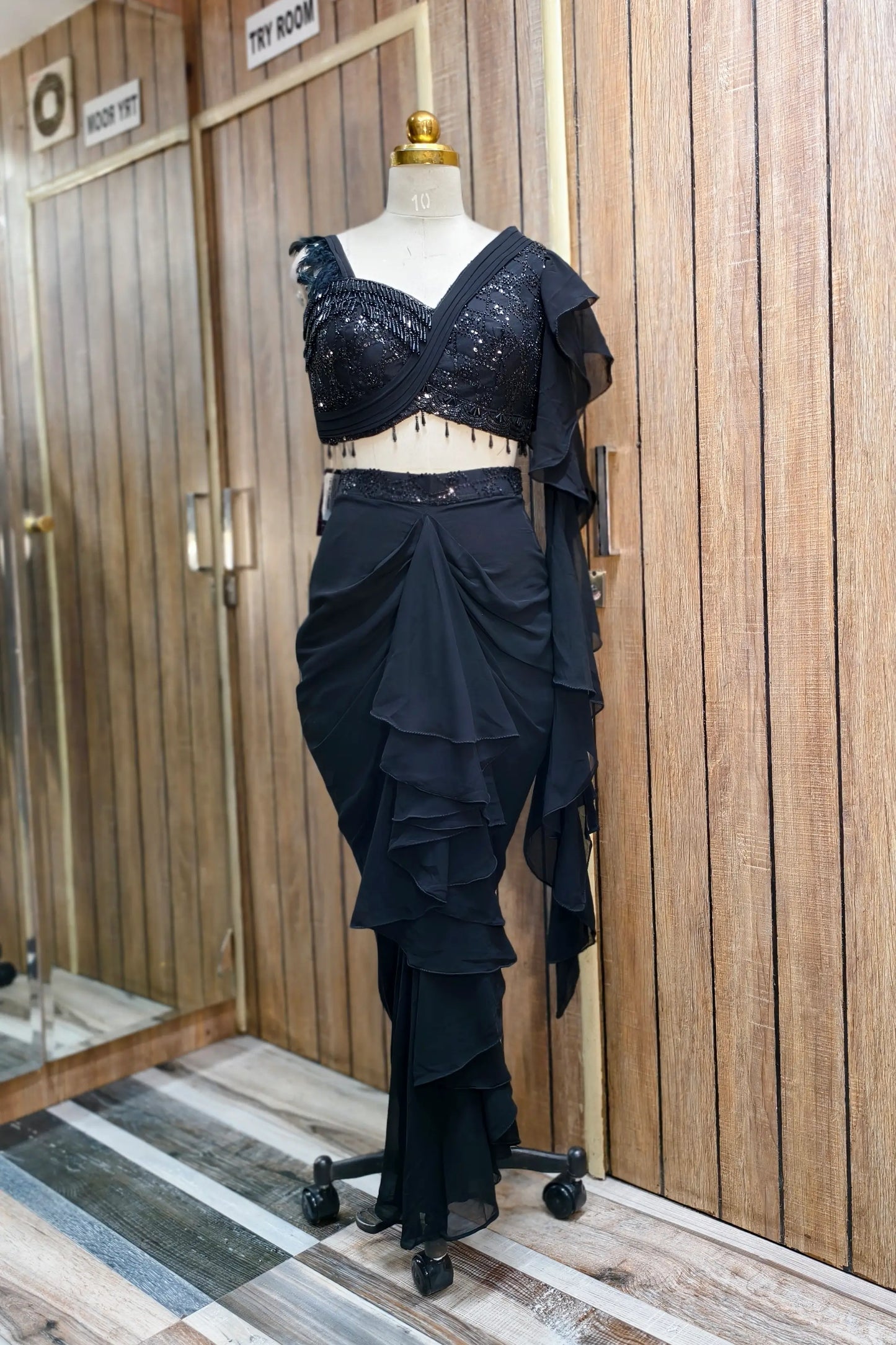 Beautiful Cowl Style Indo Western Dress