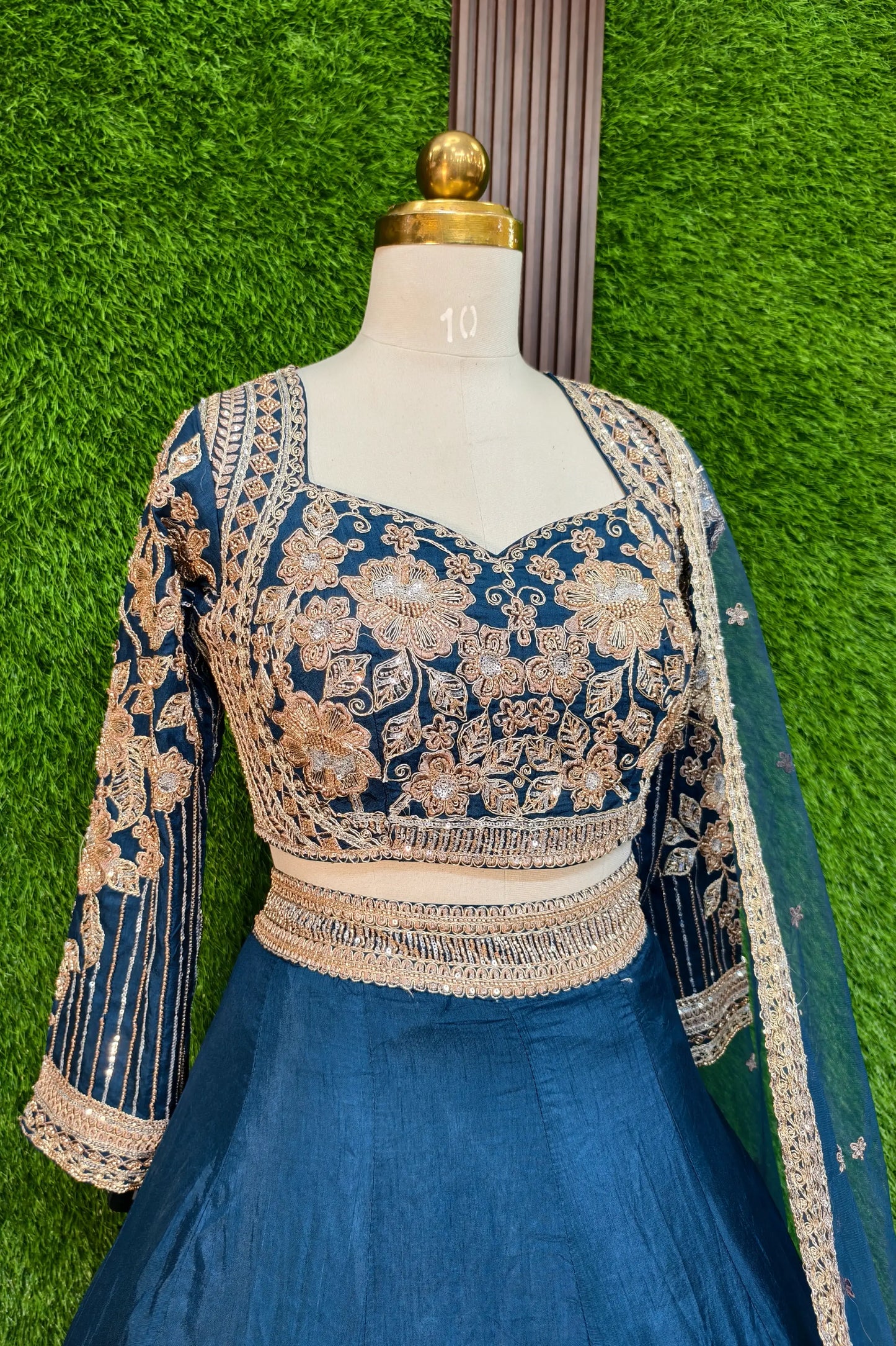 Premium Silk Hand Embroidered Lehenga Choli with Designer Full Sleeve Blouse in Pink
