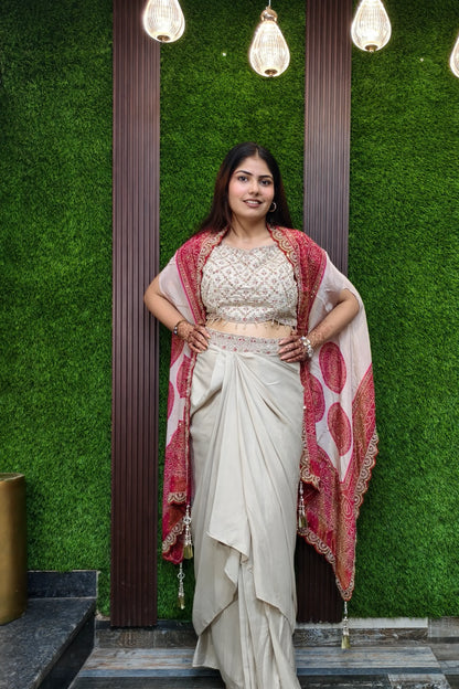 3 Piece Indo western Dress For Haldi Ceremony
