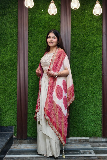 3 Piece Indo western Dress For Haldi Ceremony