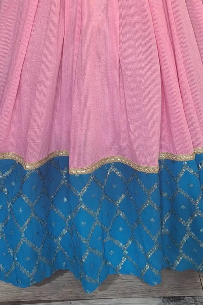 Spagheti Style Partywear Lehenga Choli In Contrast