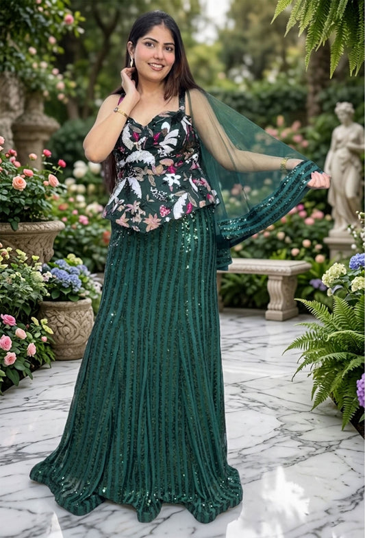 Designer Peplum Fishcut Lehenga Dress