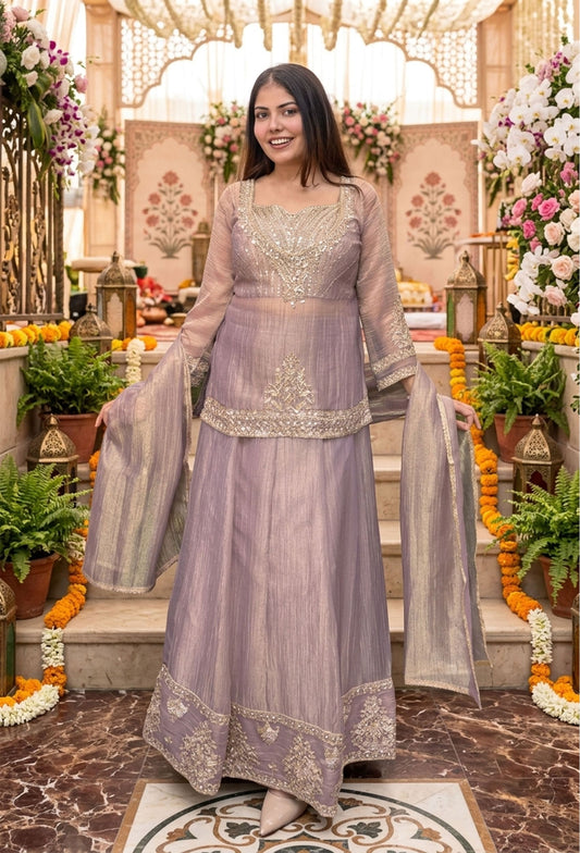 Bustier-Style Indo-Western Lehenga with Embellished Choli